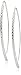 Sterling Silver Diamond Cut Arched Stick Drop Earrings