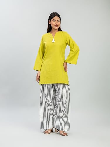Image of Womens Rayon Solid Straight Kurta Farshi Salwar Set