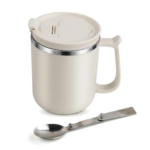 Korechain Gobelet isotherme avec couvercle et cuillère