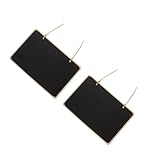 Sewroro 2 Piezas Tablero de Mensajes Colgante de Madera Pequeño Pizarra Borrable con Cuerda para Puerta y Pared Pizarra para Cafeterías y de Usar y Reescribir