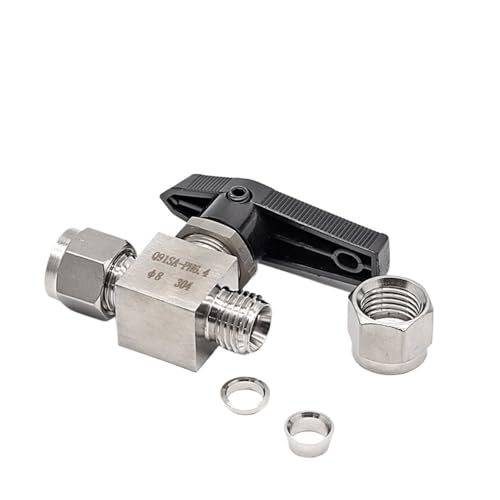 Válvula de bola 10mm de acero inoxidable 304 para tuberías industriales de alta presión 3