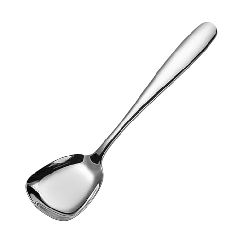 Cucharas métricas cuadradas de metal - Cuchara de mesa | Cuchara de comida seca o líquida para mesa de agarre cómoda