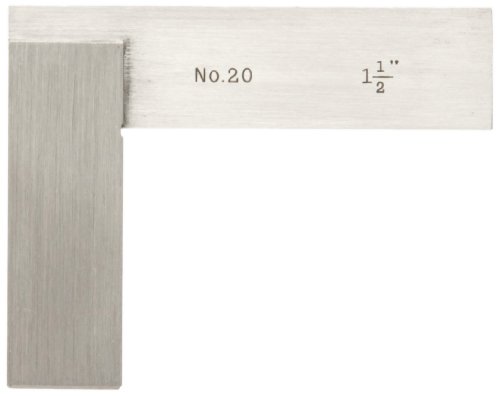 Starrett - 20-1 1/2 20-1-1/2 Hardened Steel Master Precision Square, 1-1/2" Beam Length, 1-1/2" Blade Length