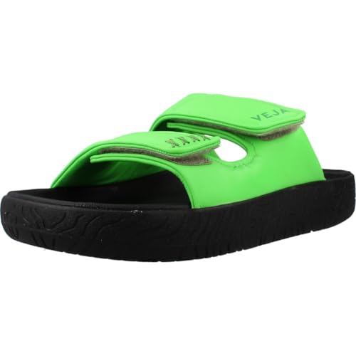 Veja Em0221350a nu-pieds femme en cuir vert chaussure ete confortable
