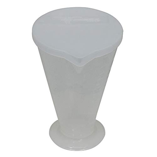 Image of Pit Posse PP3318 Measuring Cup for Oil - Racing Utility Jug - 2 Stroke Oil Engine Fluid Utility Can - 16:1 to 70:1 Premixed Ratio Engine Fluids - CC & OZ Measuring Marks - Debris-Free Cap