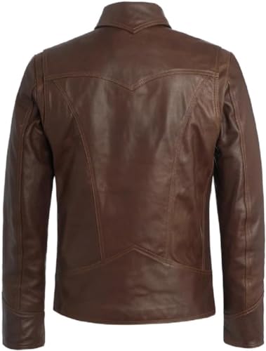 Shirt Collar Leather Jackets For Men Old School Classic Style Everyday Wear Premium Vintage Leather jacket men2