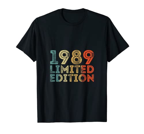 1989 Cumpleaños Vintage Retro Camiseta