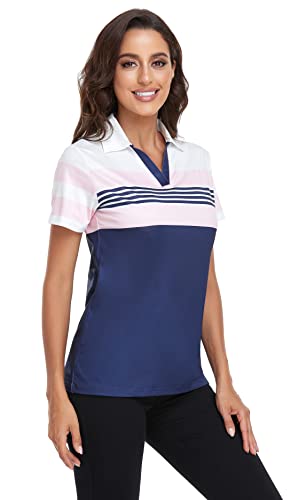 Igeekwell Printed Golf Polo Shirt Women Wicking Short Sleeve T Shirts Loose Fit #TOP2