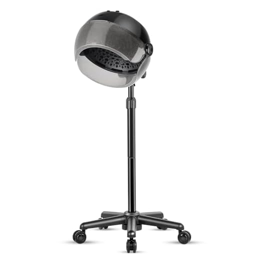 Chetunju Hooded Hair Dryer with Touch Controls - Vertical Design on Wheels, Three Temperature Settings for Professional and Home Use