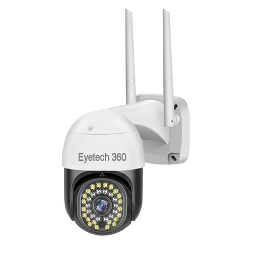 Image of Eyetech 360 WiFi 1080p 3MP 360 Degree Pant Tilt Smart Ptz Wireless Security Camera Outdoor Security Motion Detection,Two Way Audio,Light Vision, Watch Live View Camera Home Office Surveillance (K-804)