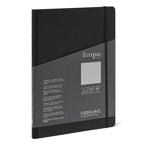 Cahier relié en tissu noir A4 vierge pour organiser vos projets