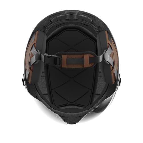 CASR Style Lifestyle-Helm für Fahrräder & Elektroroller, transparentes Visier & abnehmbare Ohrenschützer, optimaler Komfort für Damen und Herren, Creme, Größe M