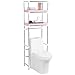 Cikonielf Meuble de rangement pour étagère de salle de bain au-dessus des toilettes ou machine à laver avec 3 étagères 53 x 28 x 166 cm