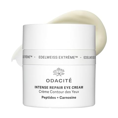 ODACITE Edelweiss Extreme Intense Repair Eye Cream - Anti-Aging Treatment with Carnosine Peptides for Youthful Eyes - Vegan Skincare - Sensitive Skin Friendly - For All Skin Types - 0.51 oz Cover