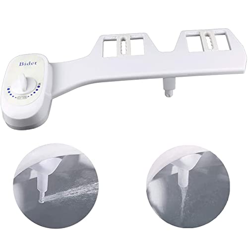 AYVANBER Bidet-Aufsatz für Toilette, nicht elektrisch, einfach zu installieren, mit verstellbarem Süßwasserstrahlspray, alle Zubehörteile und ausführliche Anleitung enthalten - weiß Cover