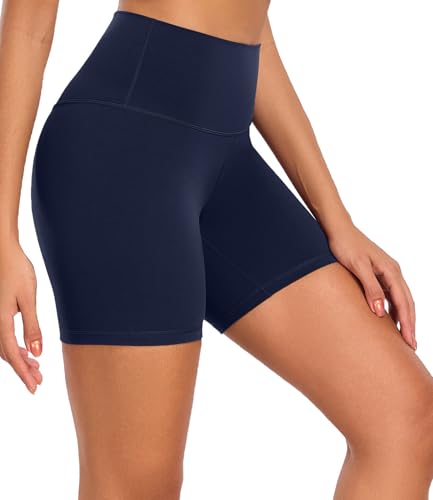 wirarpa Leggings Corti da Donna Pantaloncini Sportivi Corti, Pantaloni da Yoga a Vita Alta Jogging Shorts Antisfregamento Leggings Corti Yoga