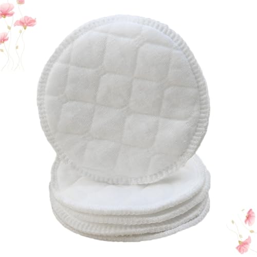 HIAKDOFT 100 Discos Absorbentes Pecho Lavables de 3 Capas Antifugas Blancos Almohadillas Antidesbordamiento Reutilizables para Lactancia Materna y Postparto 100 Unidades para Protección