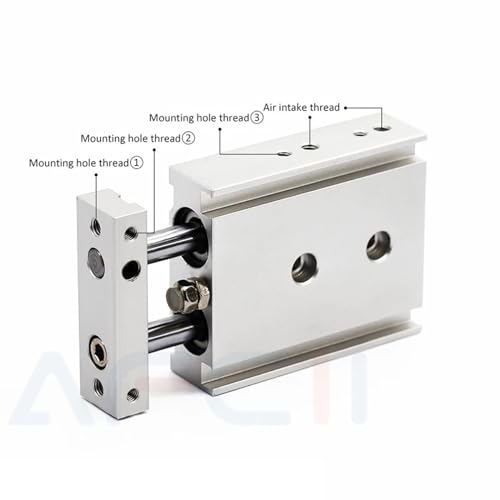 Vérin à double tige TR6 pour éliminer la rotation mécanique 6mm - 4