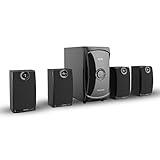 PHILIPS Audio TAV7477 4.1 Channel 75W Bluetooth Multimedia Speaker System with 2x15W & 2x5W Satellite Speakers, Multi-Connectivity Option with Supporting USB, AUX, FM & Remote Control (Black)