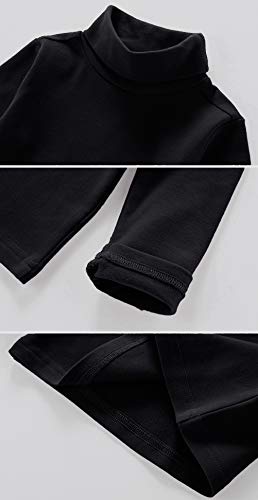 DCUTERQ Girls Boys Long Sleeve Crewneck T-Shirt Tee Toddler Turtleneck Cotton Basic Warm Tops Shirts 2-8 Years2