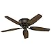 Hunter 52 inch Indoor Ceiling Fan with LED Lights - Bronze Ceiling Fan with Pull Chain, For Bedroom, Living Room, or Kitchen, Low Profile Mount, No Remote, 5 Blades - Builder 53327, New Bronze