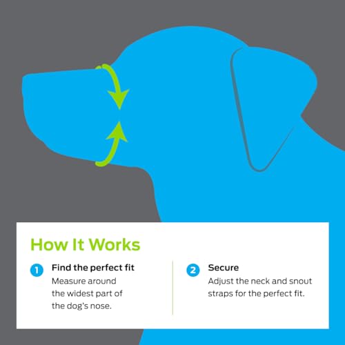Premier Pet Dog Muzzle - Safely Reduces Biting & Barking - Adjustable Straps for Secure Fit - Soft Padded Comfort for Pets - Durable Nylon Design - Easy to Use for Training or Grooming - Large