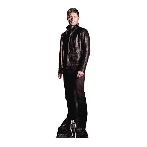 STAR CUTOUTS Dean Winchester (Jensen Ackles) Hunter Supernatural Life Size Cardboard Cut Out with Mini Table Top, Multi Colour