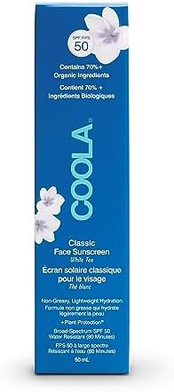 Coola Classic Face Sunscreen SPF 50, White Tea 50 ml