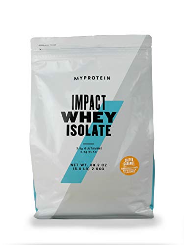 MyproteinÂ® Impact Whey Isolate Protein Powder, Salted Caramel, 5.5 Lb (100 Servings)