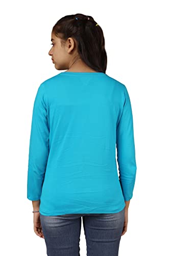 Image of KYDA KIDS 100% Cotton Girls Full Sleeve Printed T-Shirt,Regular fit Round Neck Tops