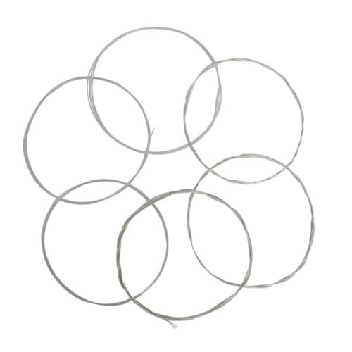 Yardwe 1 Set Strings Guitar Strings Durable Metal Replacement Strings for Folk Guitars Easy to Install Musicians and Enthusiasts