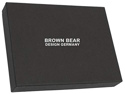 Image of BROWN BEAR Leather Men RFID Blocking Wallet(Matte Black)