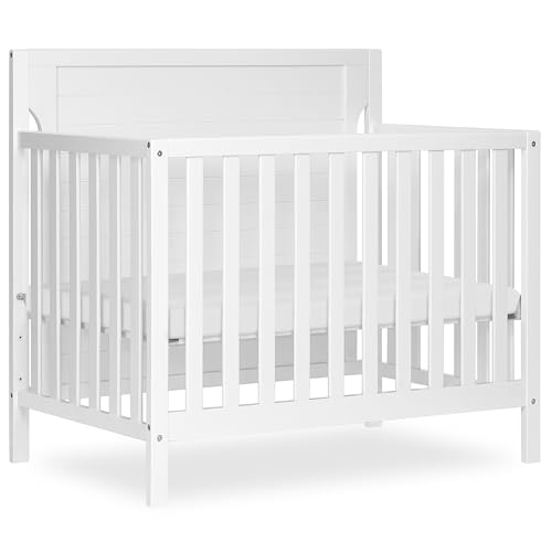 Dream On Me Bellport 4-in-1 Convertible Mini Crib, White