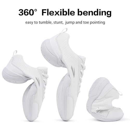 Image of CADIDL Cheer Shoes Women White Cheerleading Dance Shoes