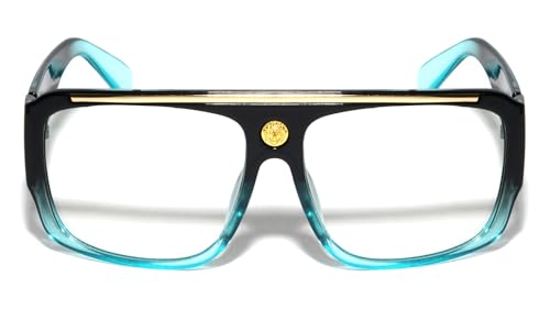 Image of Lion Head Flat Top Hip Hop Rapper Retro Bold Sunglasses