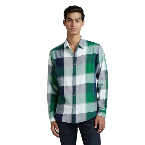 Image of Pepe Jeans Men's Regular Fit Full Sleeve Checkered Cotton Casual Shirt | Check Shirt for Man | Smart & Stylish | Multiple Styles | Mens Casual Shirts