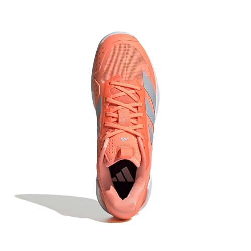 adidas adidas Women's Adizero Ubersonic 5 Tennis, Beam Orange/Halo Blue/White, 6.5