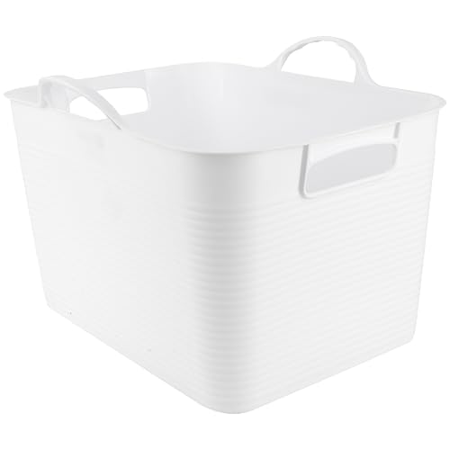 Large White Flexible Storage Bin