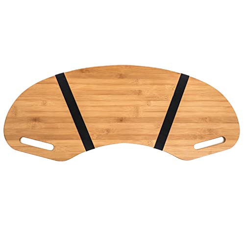 Review Trademark Innovations 30.5" Wood Curved Lap Desk Table Tray with Handles for Laptop Review Trademark Innovations 30.5" Wood Curved Lap Desk Table Tray with Handles for Laptop