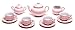 Children's Porcelain Play Tea Set - 13pcs, Light Pink