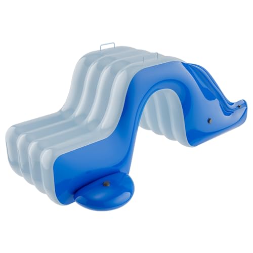 Diapositivas de la Piscina Inflable, 41.3x68.9x29.5 Engrosar el tobogán de la Piscina PVC, el Agua Ancha antihollover para Exterior, Interior, Patio Trasero, Azul Oscuro + Gris, los tobog