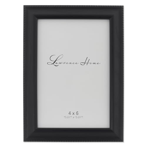 Image of Lawrence Frames Classic Bead Picture Frame, 4x6, Black