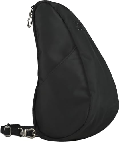 AmeriBag Healthy Back Bag 10" Microfiber Crossbody Sling Baglett (Black)