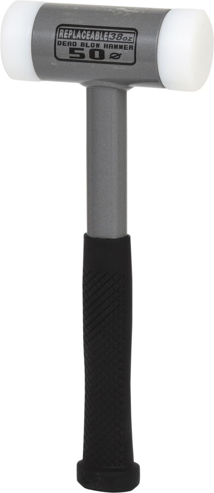 KS Tools 140.5275 Mazzuola, Antirimbalzo, con Manico Tubolare in Acciaio Stabile e Robusto, Teste Intercambiabili in Resistente Polia mmide Antischeggia Peso 1110 G, 310 mm
