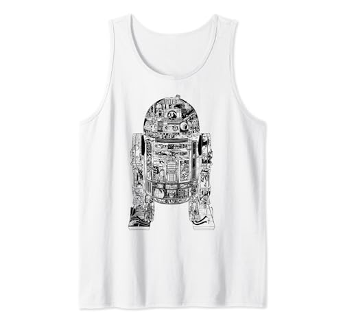 T-shirt sans manches Star Wars R2-D2 vêtement imprimé de collection pour fan de cinéma