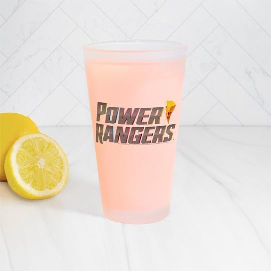 CafePress Power Rangers Stacked Logo Pint Glass, 16 oz. Drinking Glass