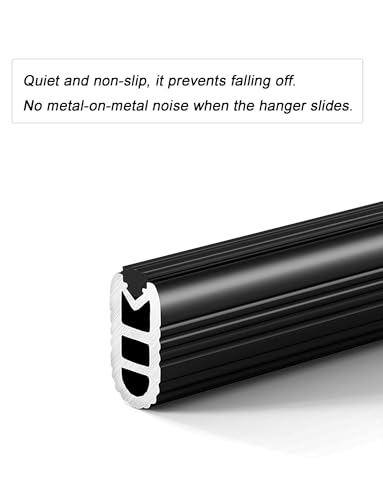 Barre de penderie en aluminium noir de qualité supérieure Heavy-Du - 5