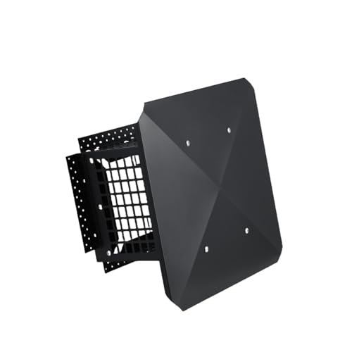 Chimney Cap, 13x13 Inches Square Chimney Cover, Galvanized Steel Fireplace Chimney Caps with Adjustable Bottom, Mesh Covers for Outside Existing Clay Flue, Black