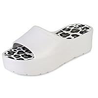 Lemon Jelly Women's Enyd Platform Sandals - Cute Water-Friendly Comfort Wedges for the Beach or Casual Wear - Super Lightweight Slip-On Flip Flops for Ladies