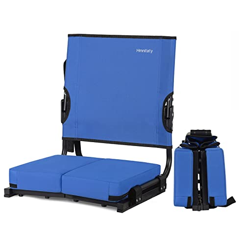 Hmnitaty Stadium Seats For Bleachers With Back Support, The Most Compact Bleacher Seats With Backs And Cushion Wide, Extra Comfortable Portable Stadium Chairs With Highest Backs Shoulder Strap #TOP10